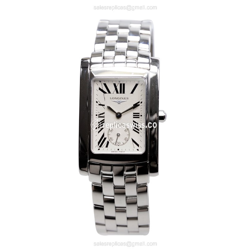 Longines Dolce Vita Quartz - White Dial - Steel Case - Silver Strap - Clasp - View 2