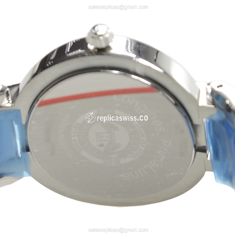Longines Prima Luna Replica - Automatic - White Dial - Steel Case - View 4