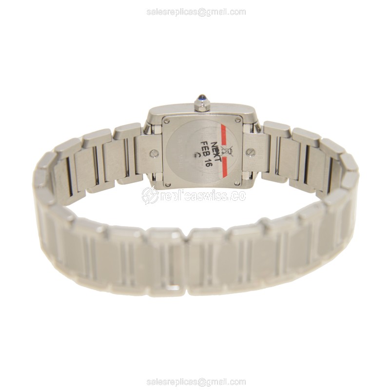 Cartier TANK Quartz Silver Dial - Steel Case Clasp - 110006 Replica - View 4