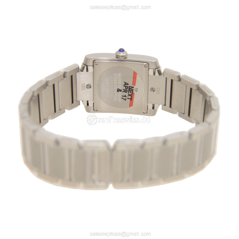 Cartier TANK Quartz Silver - Steel Case & Band - Clasp - View 4