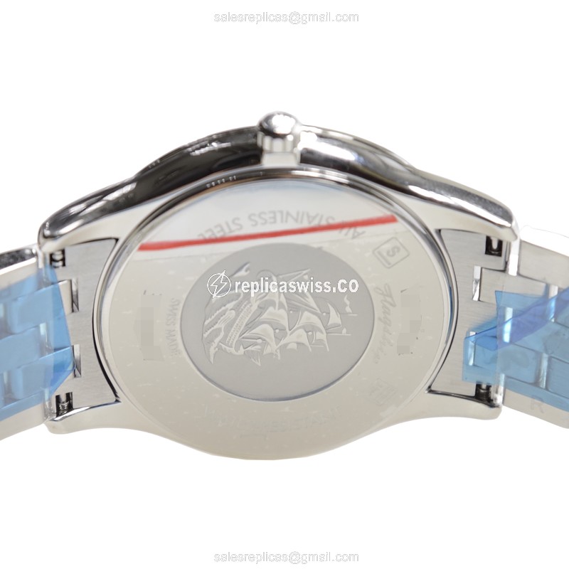 Longines L4.716.4.52.6 Flagship Quartz Steel - Black Dial on Silver Steel Clasp - View 4
