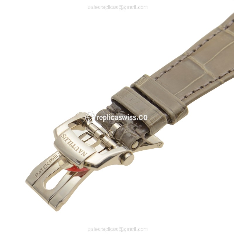 Patek Philippe 7010G-012 Replica - Quartz - 18kt White Gold - Diamond Set - Gray Dial - View 3