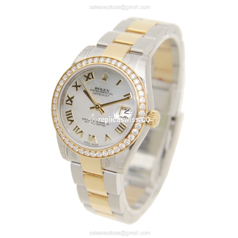 Rolex Datejust Lady Replica - Automatic - Gray Dial - Silver Clasp - View 3