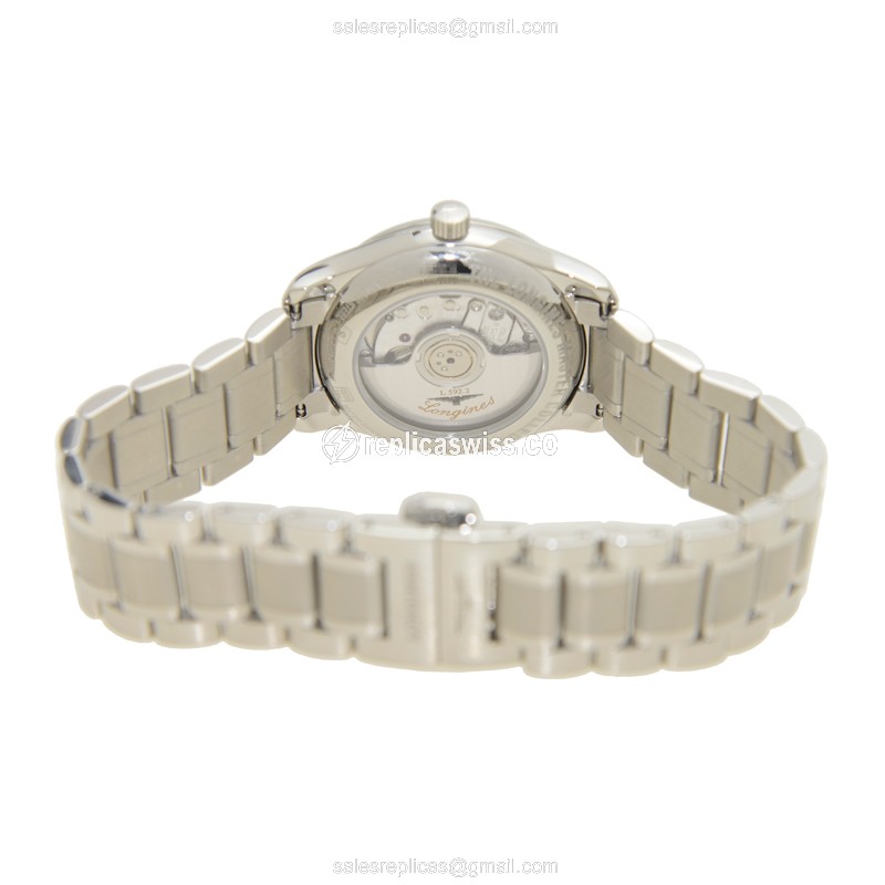 Longines L2.257.4.57.6 Replica - Automatic - Black Dial - Silver Steel Clasp - View 4