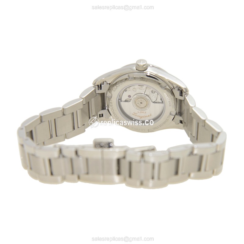 Longines Conquest Replica - Automatic - Steel Case, White Dial - Silver Steel - View 4