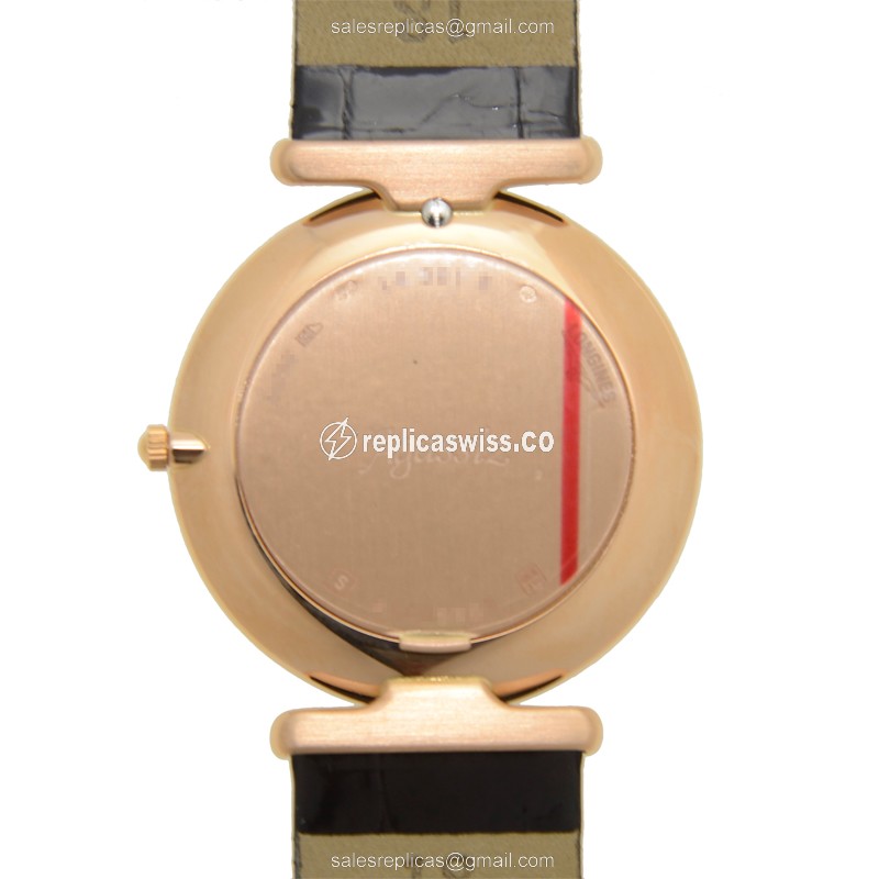 Longines L4.691.8.11.0 Replica - Quartz - 18kt Gold Case - White Dial - View 3