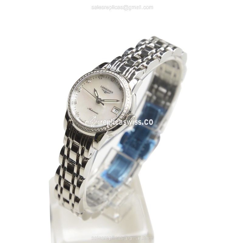 Longines Saint Imier Replica - Automatic - Steel Case - White Dial | Silver Clasp - View 3