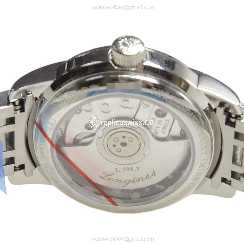 Longines Saint Imier Replica - Automatic - Steel Case - White Dial | Silver Clasp - View 4
