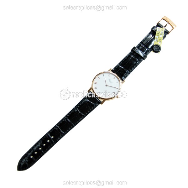 Chopard Classic 163154-5001 - Manual Wind - 18kt Rose Gold Case - White Dial - Black Alligator Strap - View 2