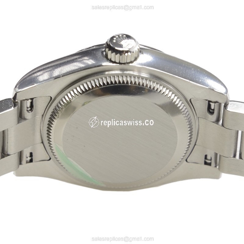 Rolex Datejust Replica: Automatic - Steel - Black - Silver Clasp - View 4