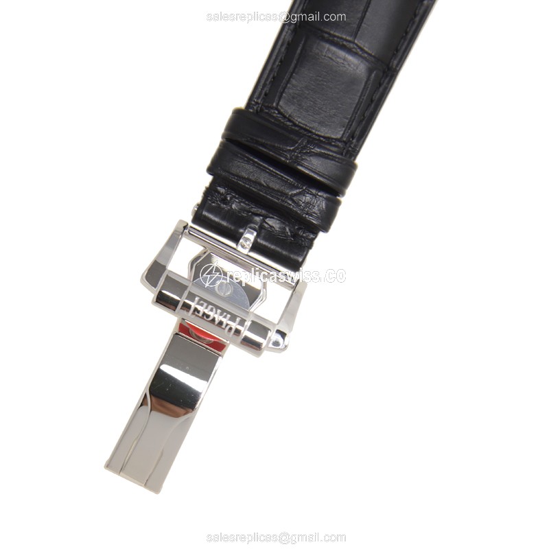 Piaget Polo Automatic 18kt White Gold - Silver Dial - Black Alligator Strap - View 4