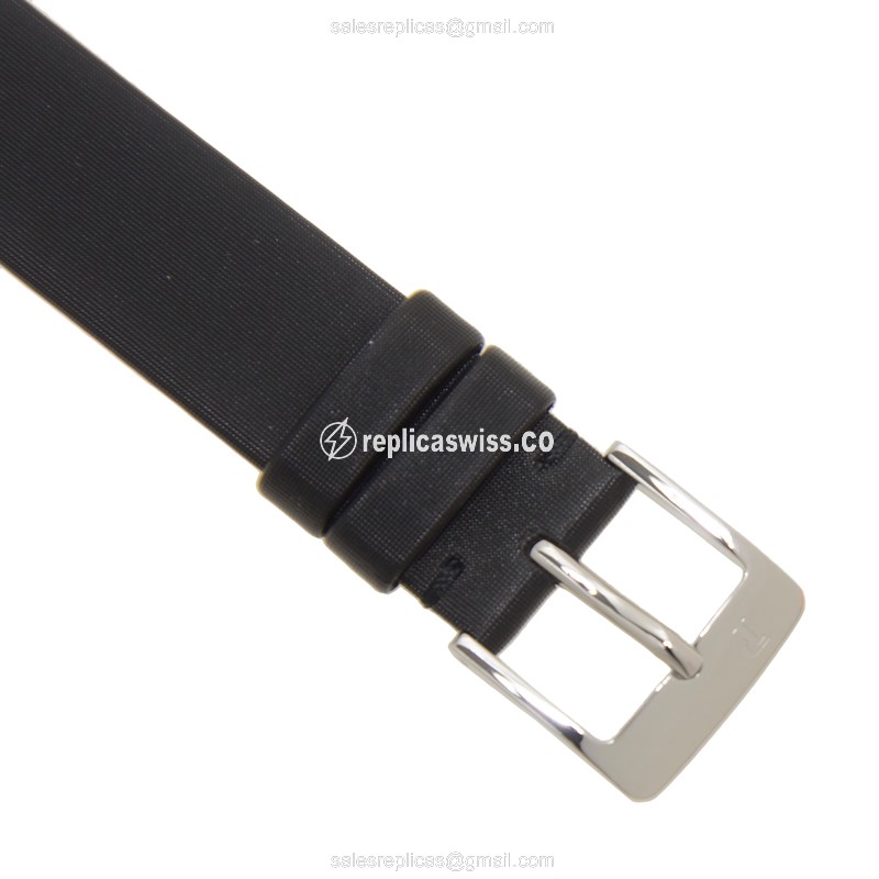 Piaget POSSESSION Replica - Quartz - 18kt White Gold - Diamond - Silver Dial - Black Satin Strap - Buckle Clasp - View 4