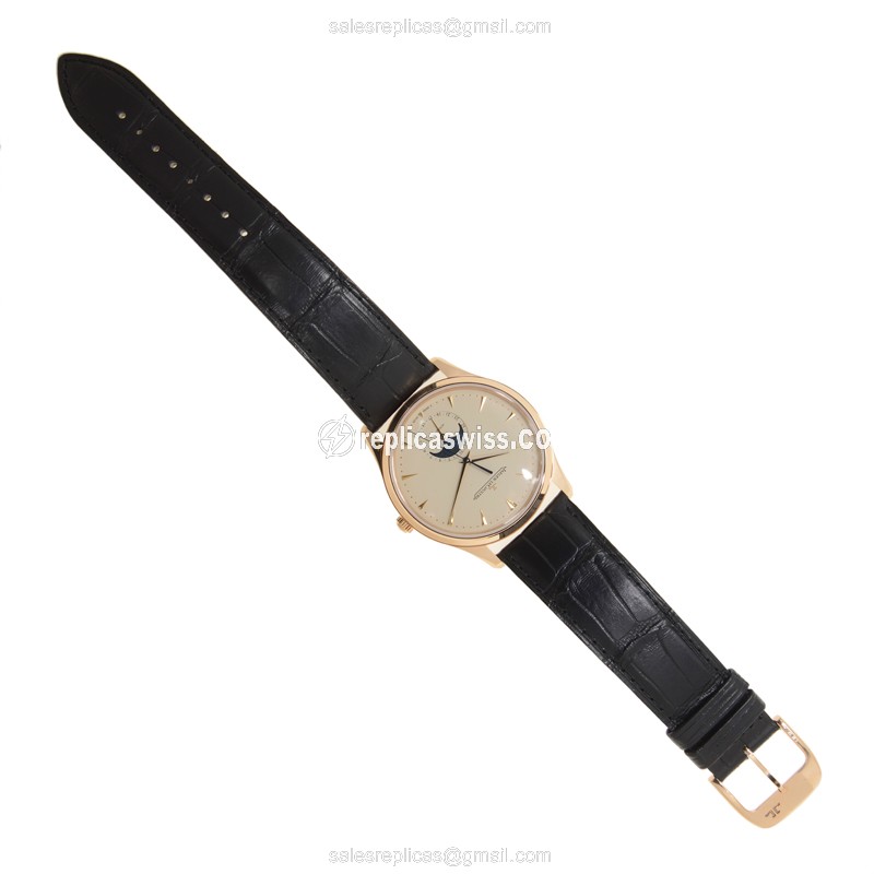 Jaeger-Lecoultre Q1362520 Master Ultra Thin - Automatic - 18kt Rose Gold - Beige Dial - View 2