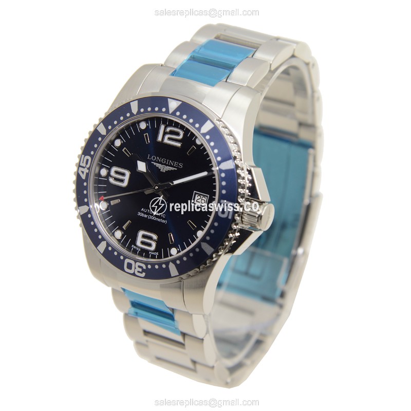 Longines Conquest Replica - Automatic - Steel - Blue Dial - 40mm - View 3