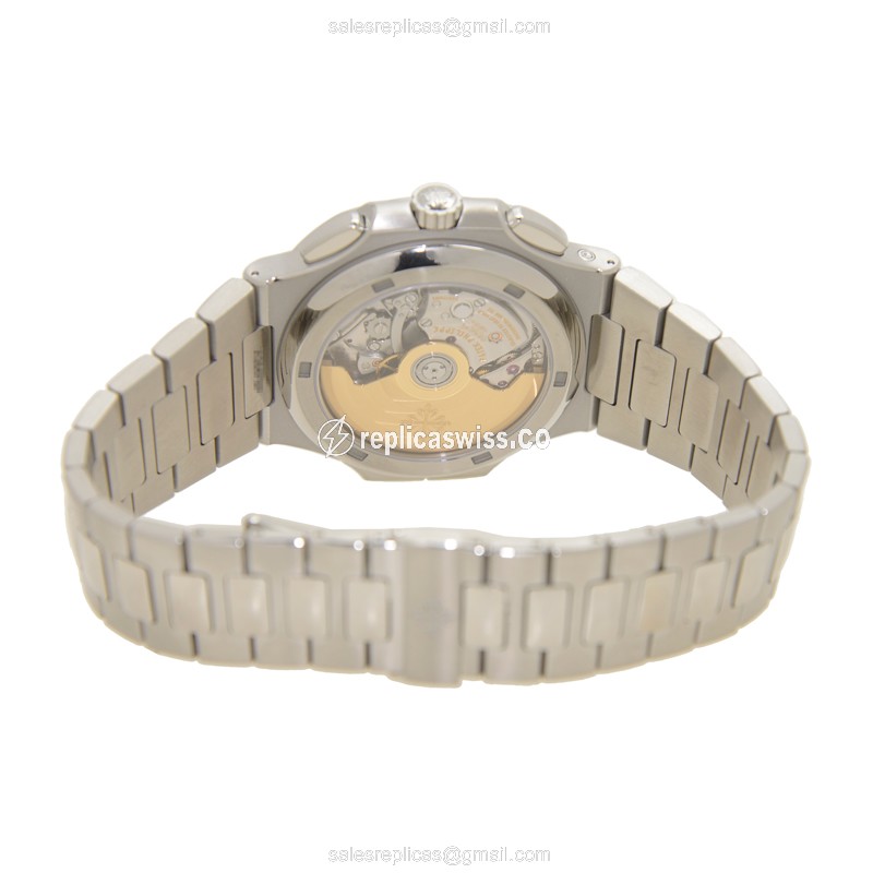 Patek Philippe 5990/1A-001 Replica - Automatic - Black Dial - Silver Steel - Steel Clasp - View 4