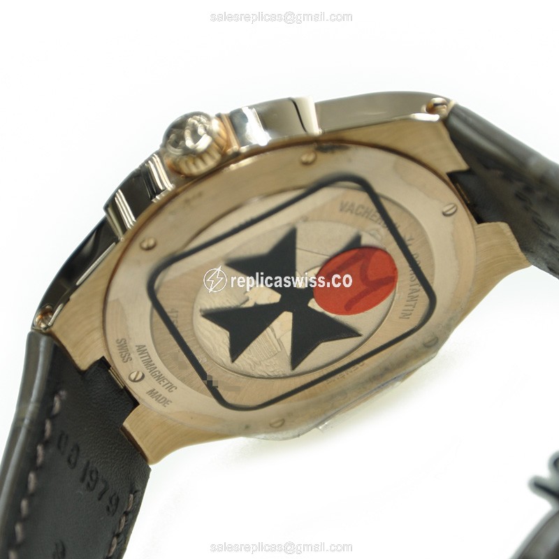 Vacheron Constantin Overseas Replica - Automatic - 18kt Rose Gold - Diamonds - White Dial - View 4