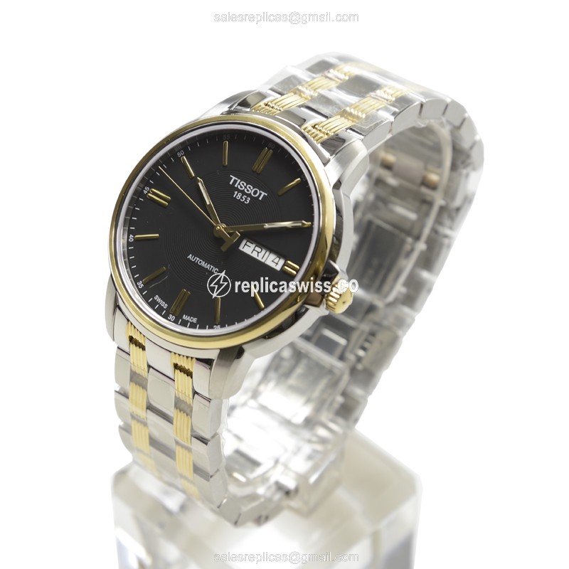Rolex T-Classic Replica - Automatic - Black Dial - Steel Case - Silver Band - View 3