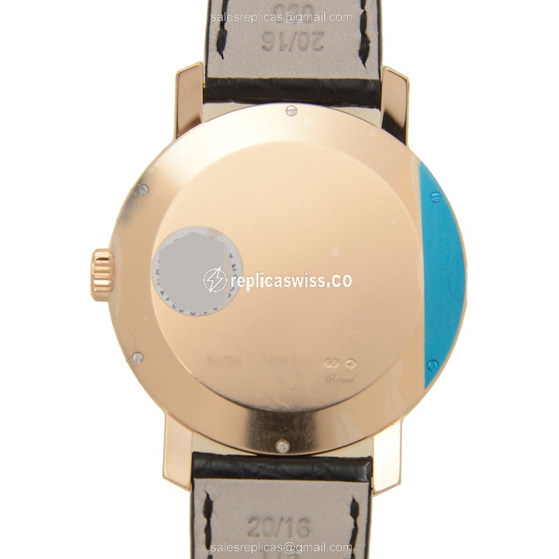 Chopard Classic 161278-5005 - Auto 18kt Rose Gold - White Dial - Black Alligator Buckle - View 3