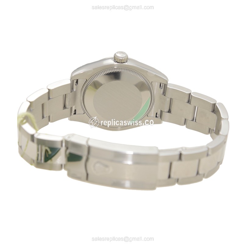Rolex Lady Datejust Replica - Automatic - Stainless Steel - Black Dial - Silver Clasp - View 4