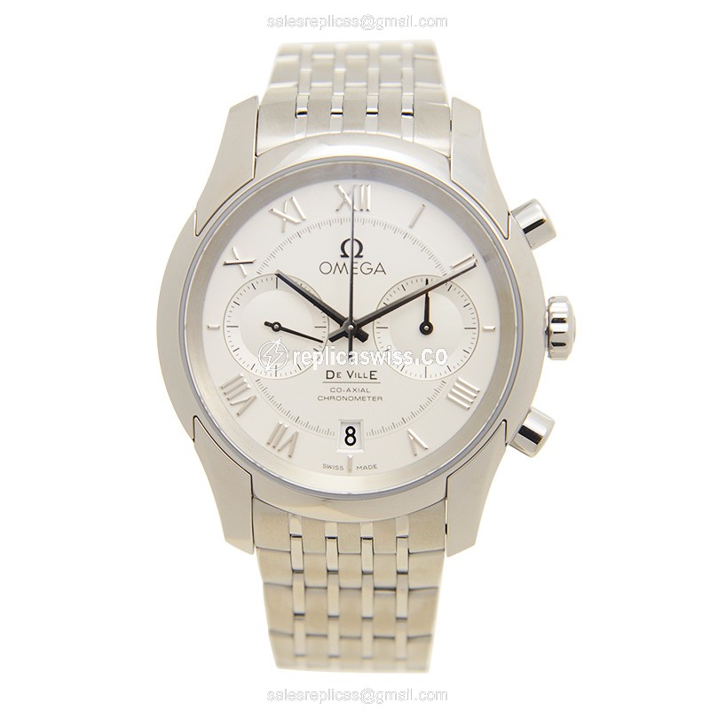 Omega DE VILLE Automatic - Stainless Steel - Silver Dial - Silver Strap - Sapphire Crystal - View 2
