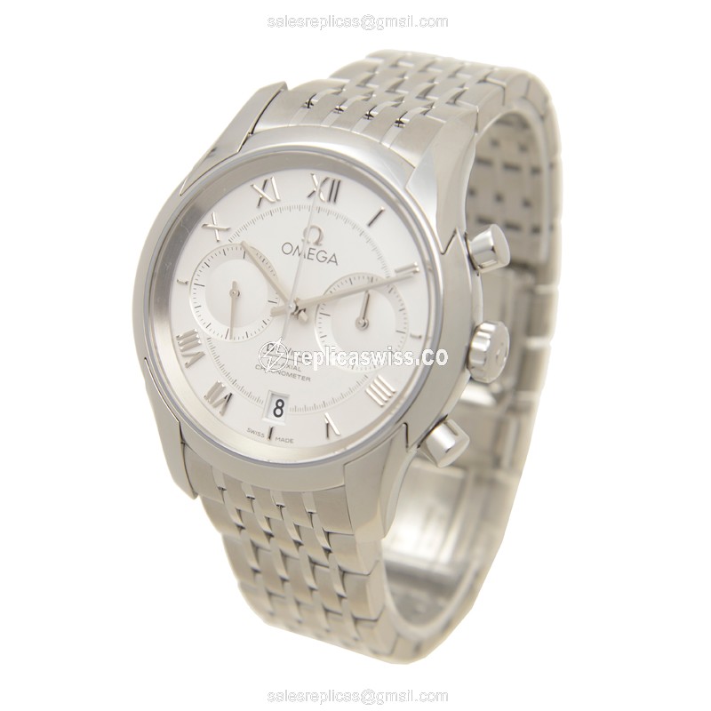 Omega DE VILLE Automatic - Stainless Steel - Silver Dial - Silver Strap - Sapphire Crystal - View 3