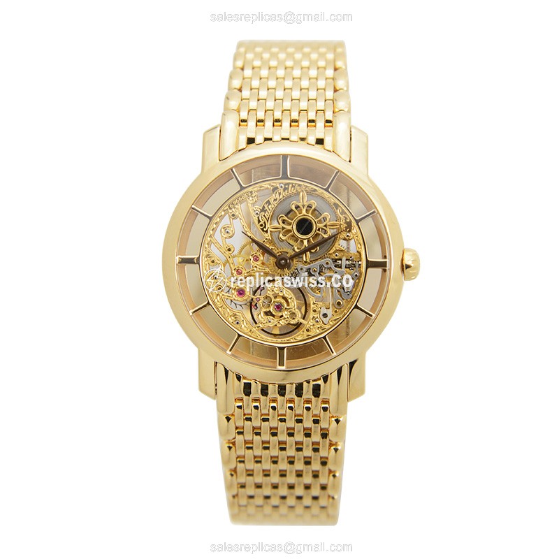 Patek Philippe 7180-1J-001 Replica - Manual Wind - 18kt Gold - Gold Dial - Gold Clasp - View 2