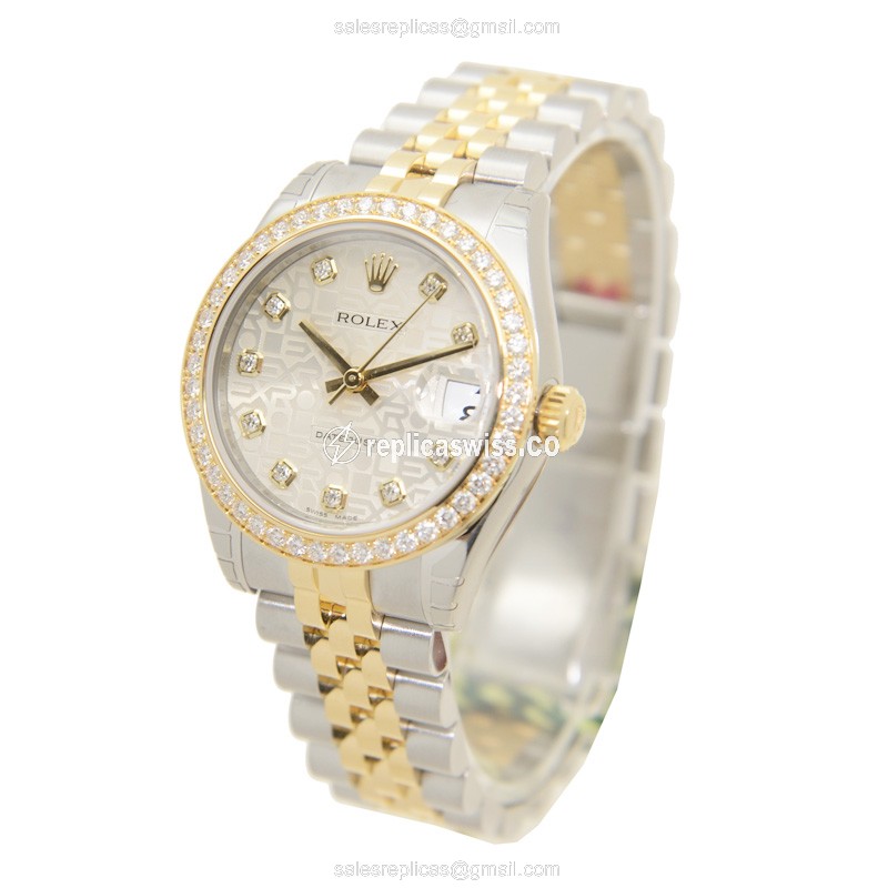 Rolex Lady Datejust Replica - Automatic | Silver Dial | Clasp | Silver Strap - View 3