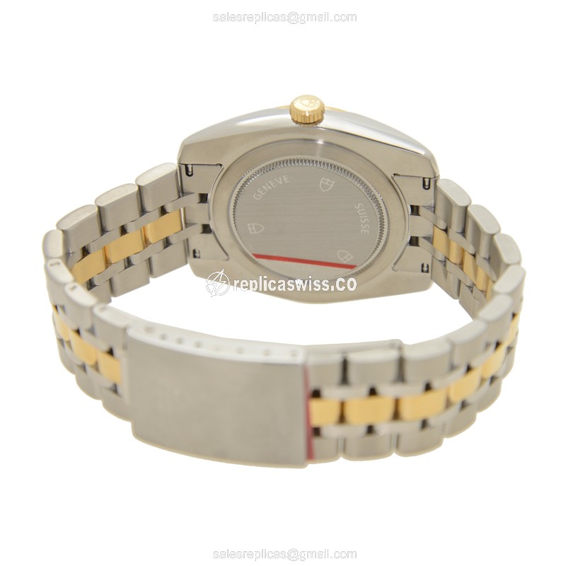Tudor Black Bay Replica - Automatic - White Dial on Steel & 18kt Silver Strap - View 4