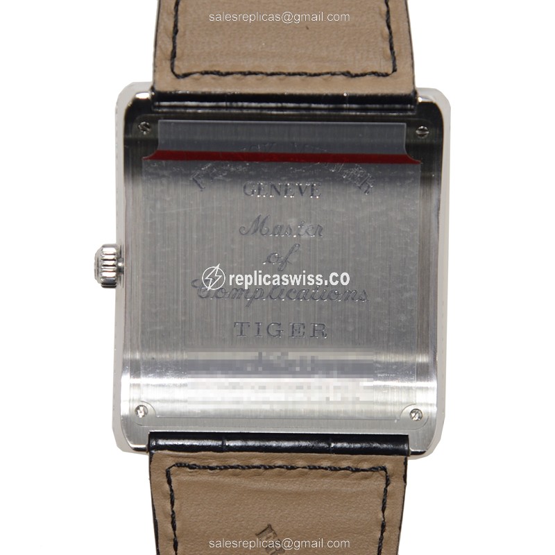 Franck Muller 3740 QZ TIG 2 D CD AC INFINITY Quartz - Diamonds on Case, Silver Dial, Buckle Clasp, Black Alligator Strap - View 3