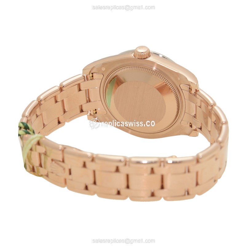 Rolex 81285 LADY DATEJUST Automatic 18kt Rose Gold & Diamonds - View 4
