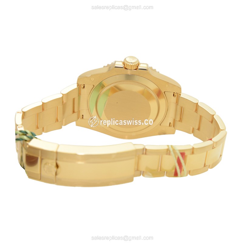 Rolex Submariner Replica - Automatic - 18kt Gold Case - Black Dial, Gold Strap - View 4