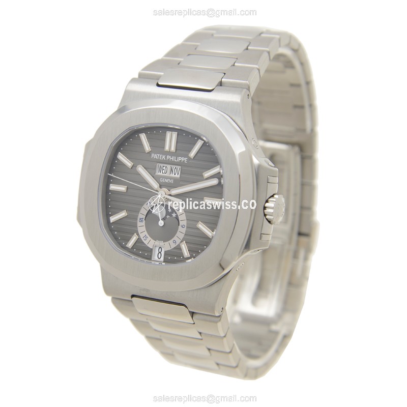 Patek Philippe 5726/1A-001 Replica - Auto - Steel - Grey Dial - Silver Clasp - View 3