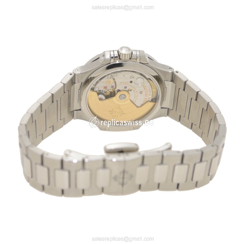 Patek Philippe 7018/1A-010 Replica - Automatic - Diamond-Blue Dial - Silver Steel Strap - View 4