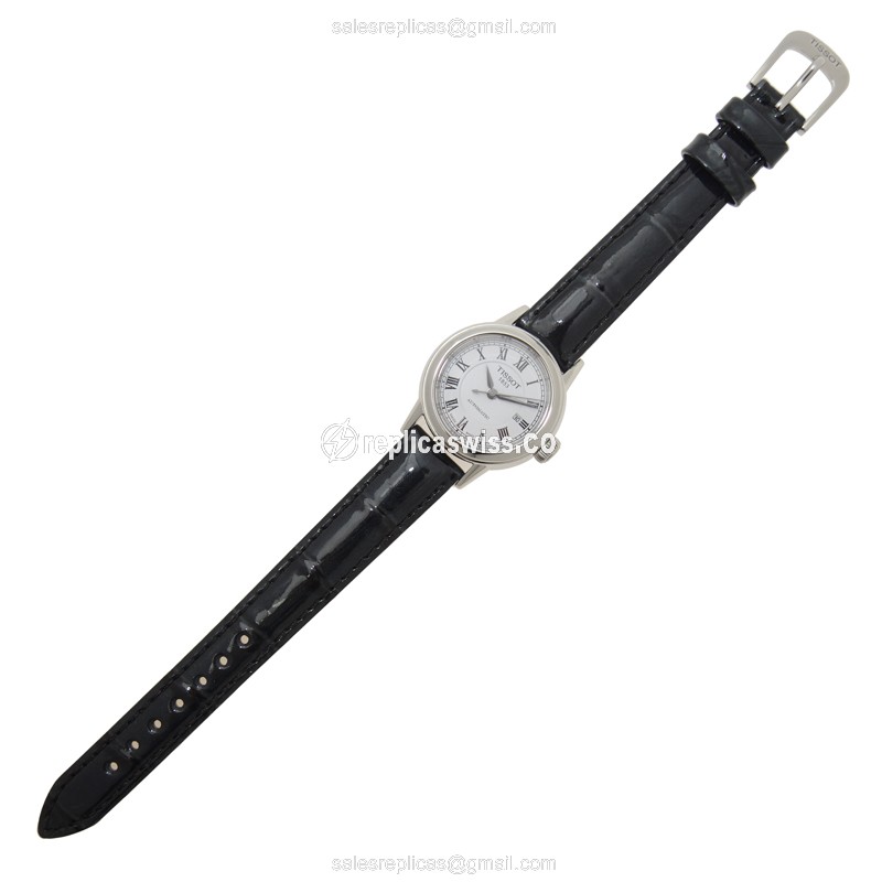 Tissot T-CLASSIC Replica - Automatic - Stainless Steel - White Dial - Leather Strap - View 2