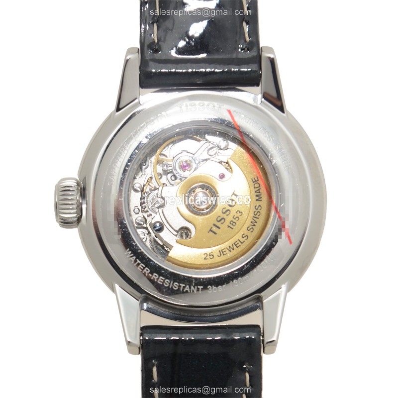 Tissot T-CLASSIC Replica - Automatic - Stainless Steel - White Dial - Leather Strap - View 3