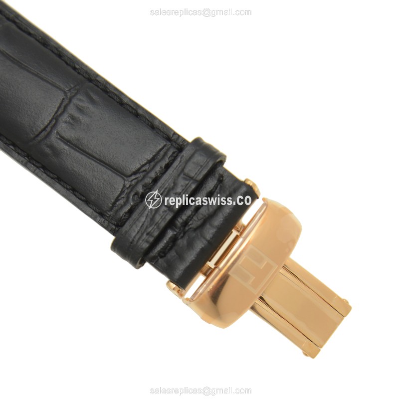 Tissot LE LOCLE Replica - Automatic - Steel Case - Black Dial - Leather Black Strap - View 4