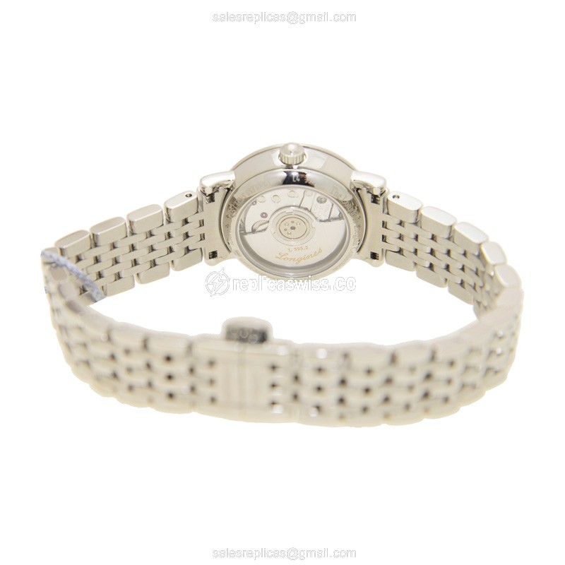 Longines L4.309.4.57.6 Replica - Automatic - Stainless Steel - Black Dial, Silver Clasp, Steel Strap - View 3
