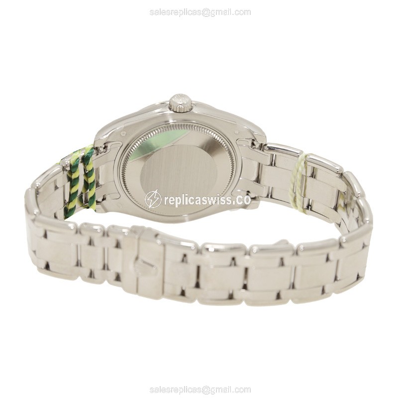 Rolex Datejust Replica - Automatic - White Gold - Diamond Accents - Silver Dial - View 4