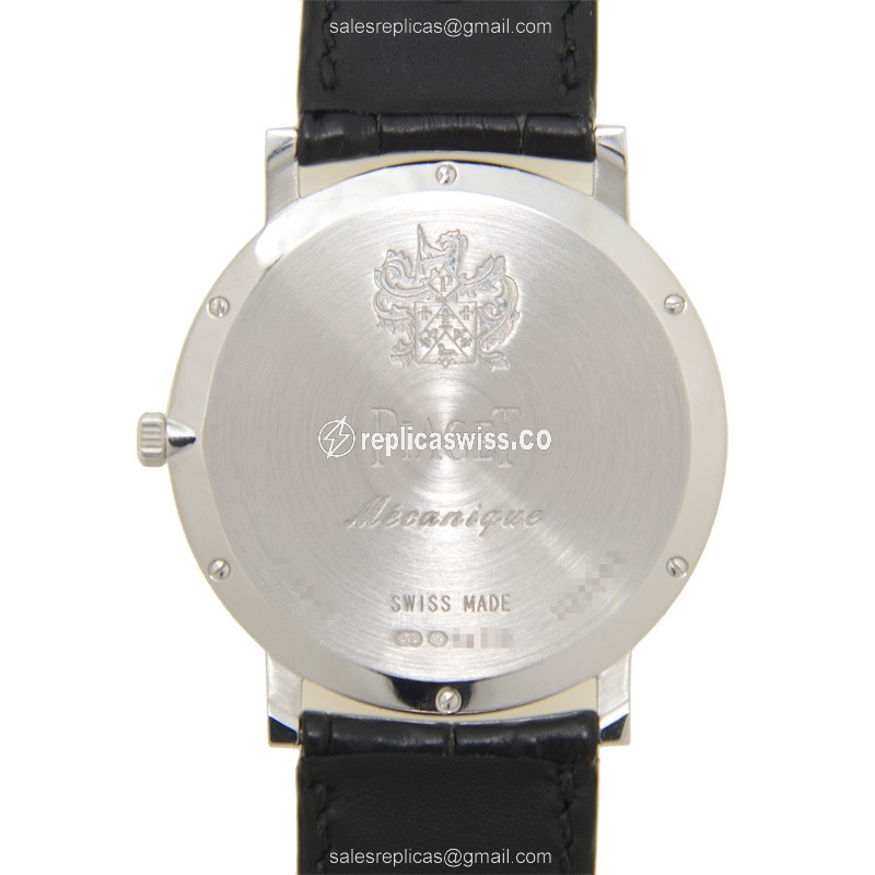 Piaget Altiplano Replica - Hand Wind - 18k White Gold-Black - View 3