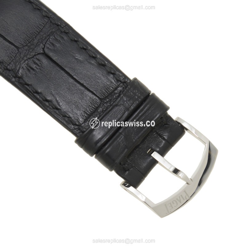 Piaget Altiplano Replica - Hand Wind - 18k White Gold-Black - View 4