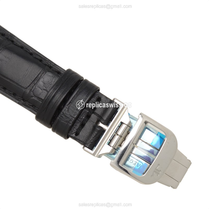 Jaeger-Lecoultre Q1558420 Replica - Ultra Thin - Automatic - Silver Dial - Stainless Steel Case - Black Alligator Strap - View 4