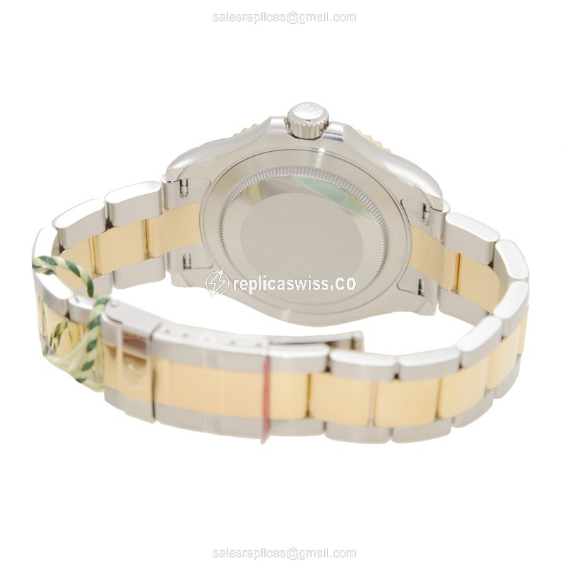 Rolex Yacht Master Replica - Automatic - 18kt Gold Case - Blue Dial - Silver Clasp & Steel Strap - View 4
