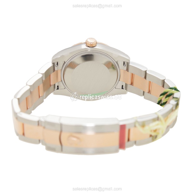 Rolex Datejust Replica - Automatic - 18kt Rose Gold & Steel - Brown Dial - View 4