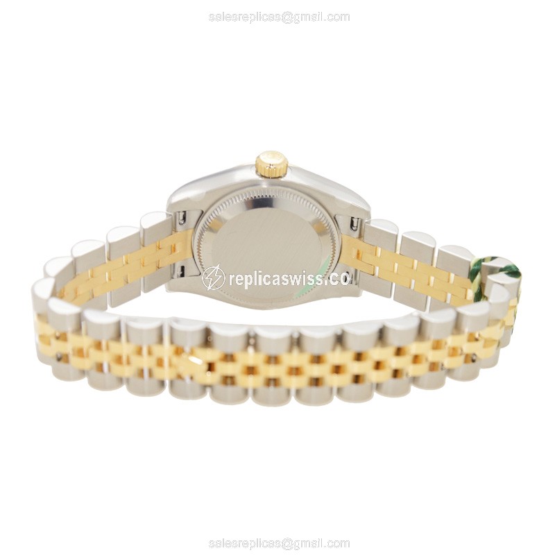 Rolex Datejust Replica - Automatic - 18kt Gold & Steel Case - White Dial - View 4