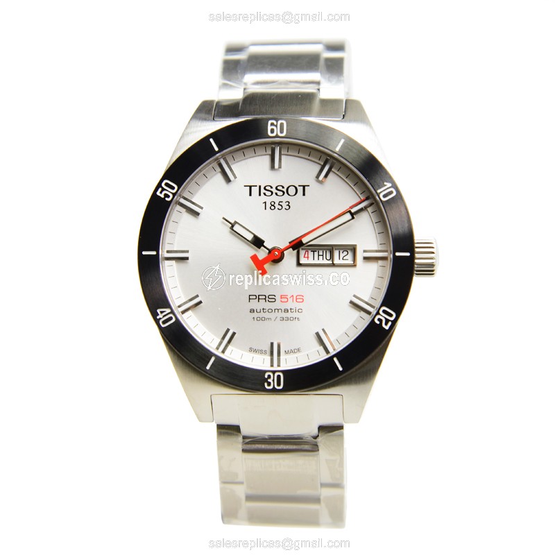 Tissot T-SPORT Automatic - Steel Case - White Dial - Silver Steel Band - View 2