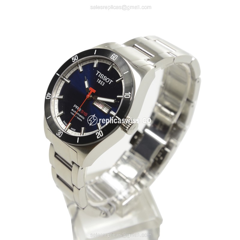 Rolex T-SPORT Replica - Automatic - Blue Dial - Steel Case & Band - 41mm - View 3