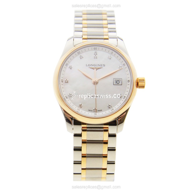 Longines L2.257.5.89.7 Replica - Automatic - 18kt Rose Gold Case - White Dial - View 2
