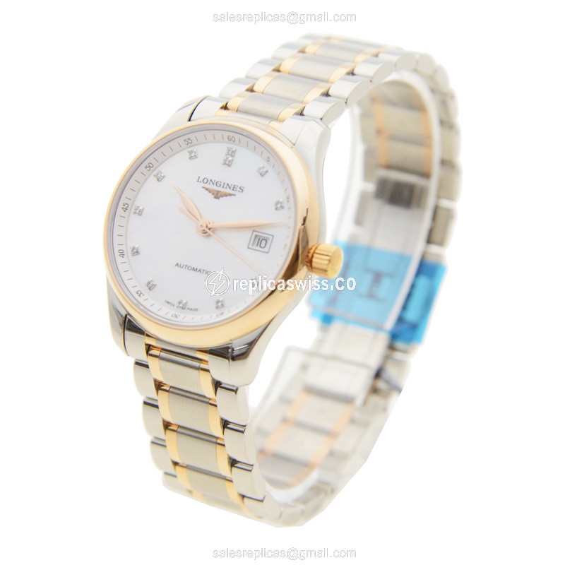Longines L2.257.5.89.7 Replica - Automatic - 18kt Rose Gold Case - White Dial - View 3