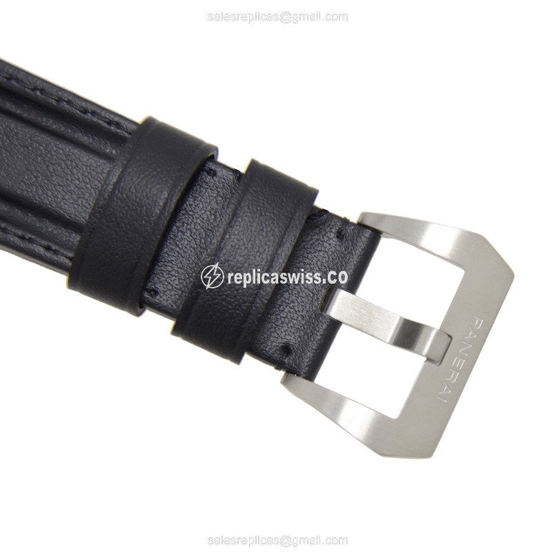 Panerai PAM00233 LUMINOR - Manual - Steel Case - Black Dial - Black Cowhide - Buckle - View 4