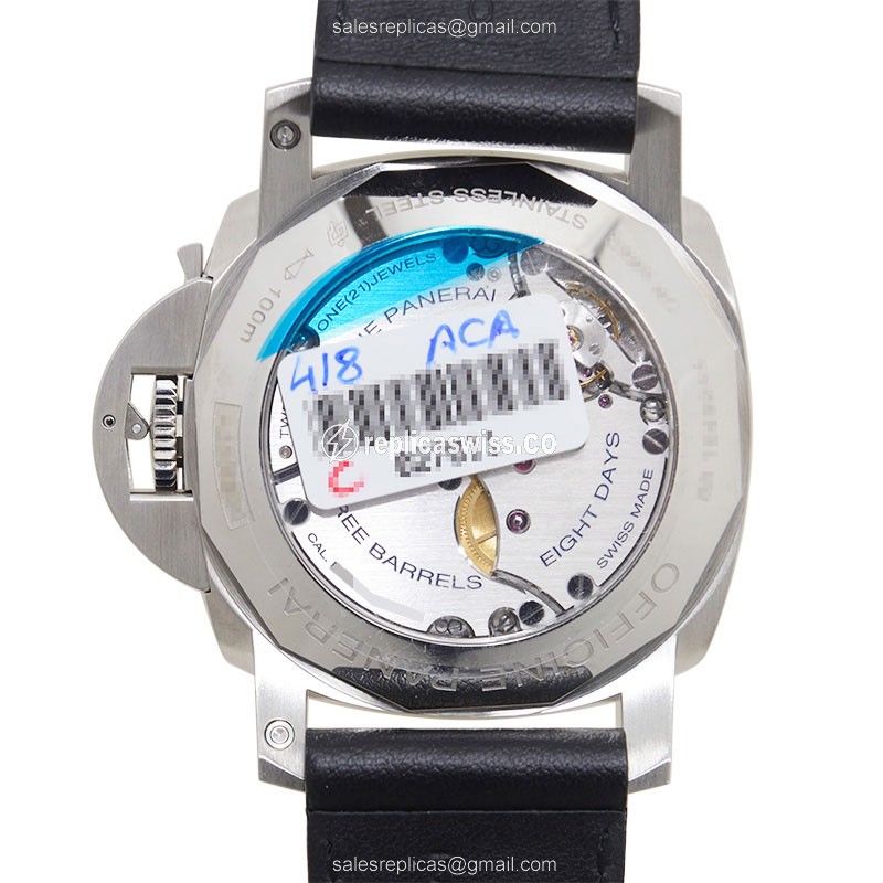 Panerai PAM00233 LUMINOR - Manual - Steel Case - Black Dial - Black Cowhide - Buckle - View 3